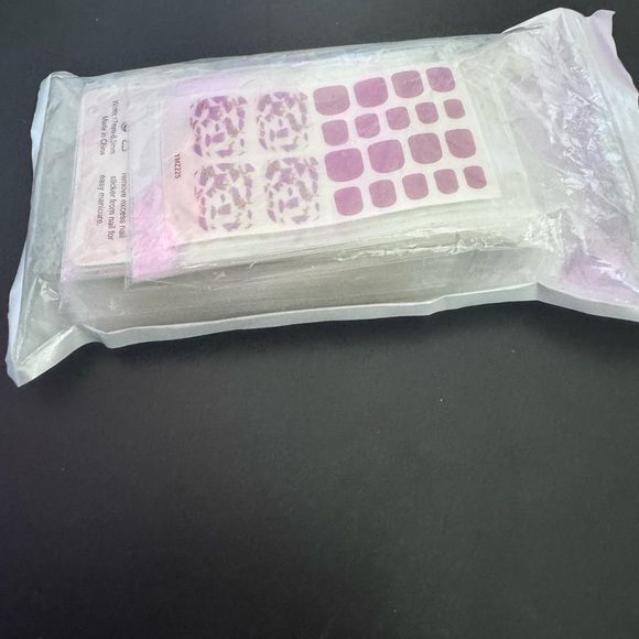 DIY Nail Stickers SET , Pure Color Nail Polish Strips Stickers Glitter - Picture 3 of 4